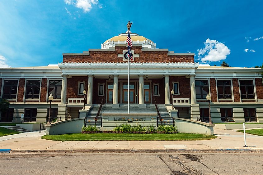 The Lincoln County Courthouse in Kemmerer, Wyoming.