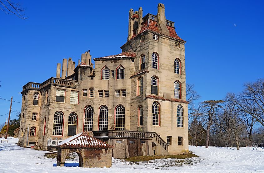 The landmark Fonthill Castle in historic Doylestown, Pennsylvania.