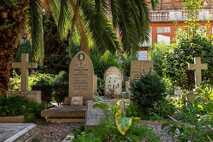 The Teutonic Cemetery is a burial site adjacent to St. Peter's Basilica.