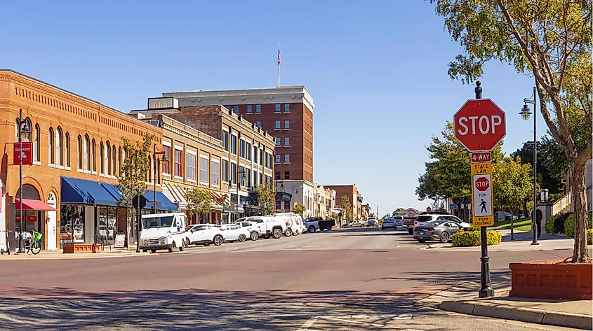 Main street in Bartlesville, Oklahoma