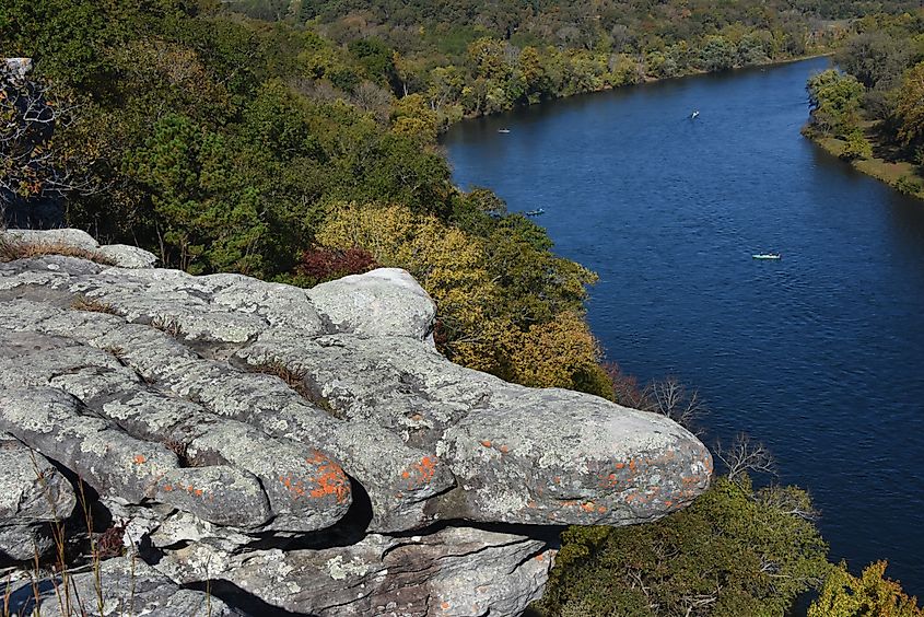 Viewpoint near Calico Rock in Arkansas.