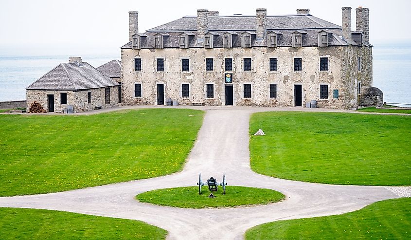 View of Old Fort, Niagara on the water. 