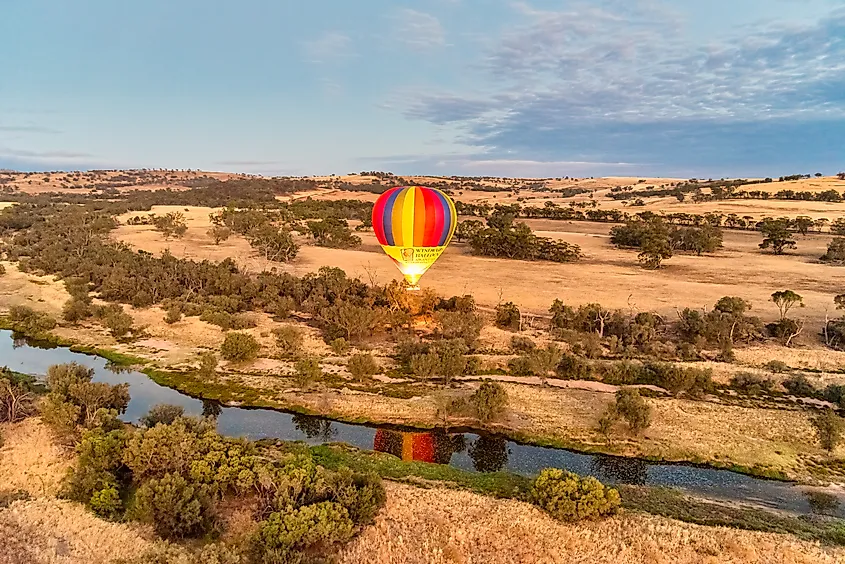 Hot air balloon in Northam, Western Australia.