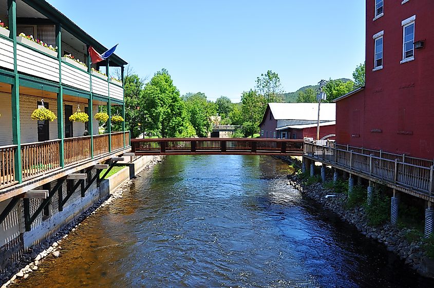 Saranac River in Saranac Lake, New York.