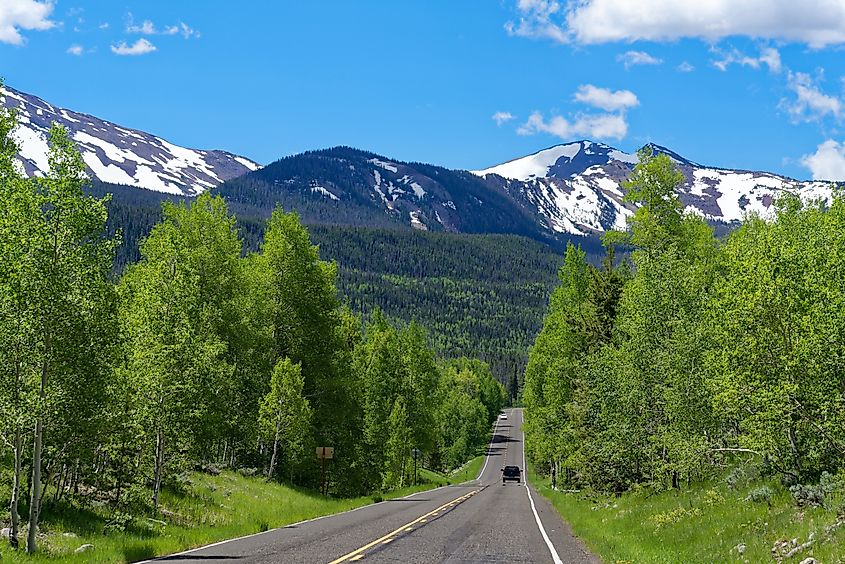 Mirror Lake Scenic Byway between Evanston, Wyoming, and Kamas, Utah.