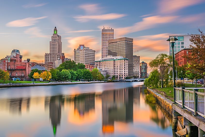 View of Providence, Rhode Island from the Providence River.