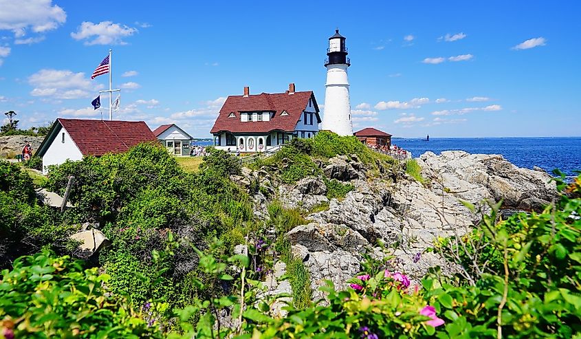 The Portland Lighthouse in Cape Elizabeth, Maine