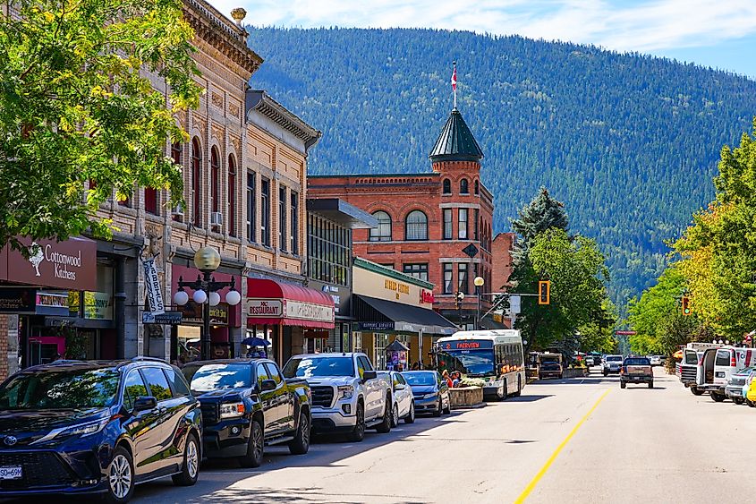 Main Street in Nelson, British Columbia, Canada.