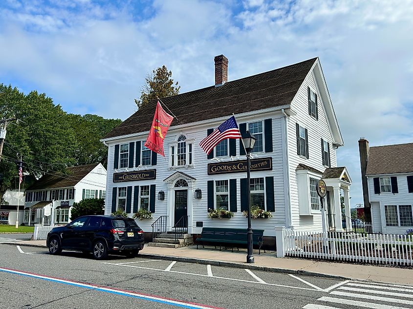 Local business in the historic downtown district of Essex, Connecticut.