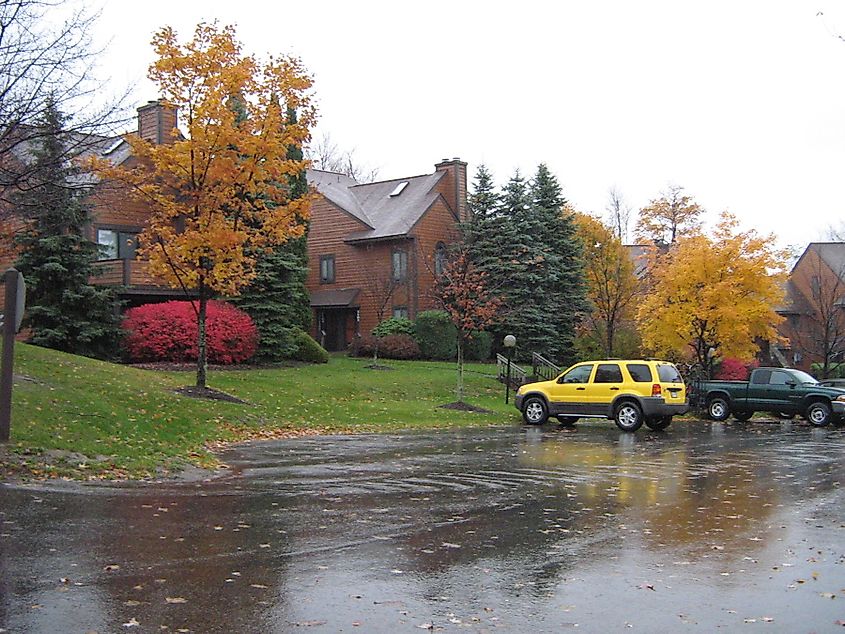 Fall scenery at Seven Springs, Pennsylvania.