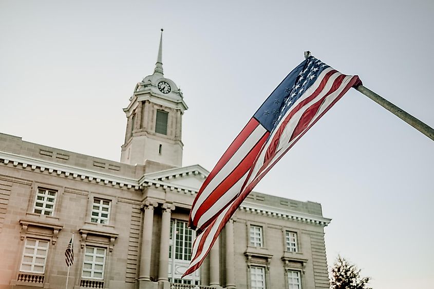 Maury County Courthouse in historic downtown Columbia, Tennessee.