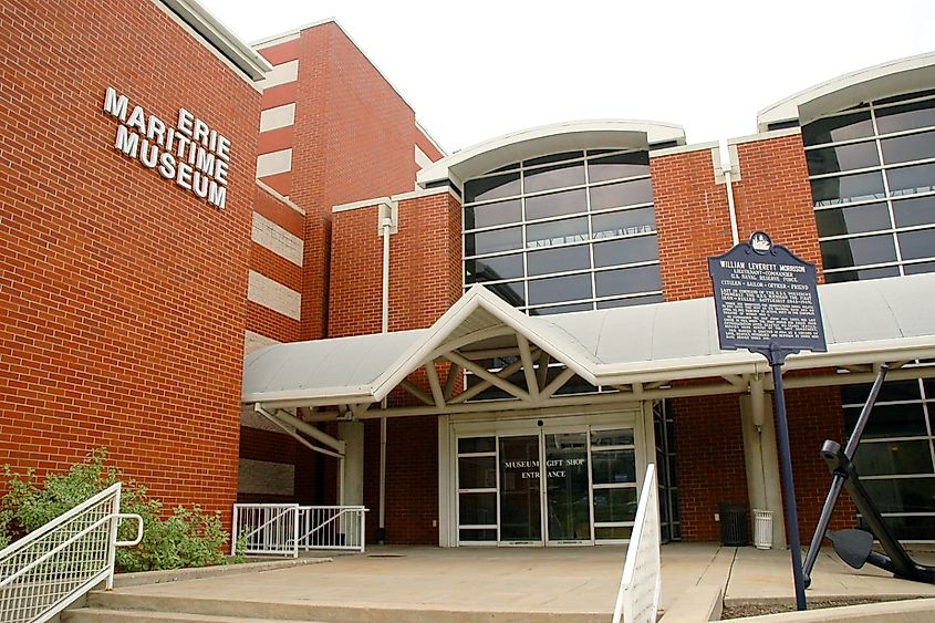 The outside of the Erie Maritime Museum.