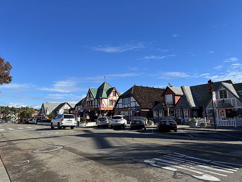 Views of Solvang and misson of santy ynez during a fall sunny day. Editorial credit: MRicart_Photography / Shutterstock.com