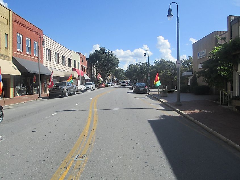 Downtown Waynesville in North Carolina.