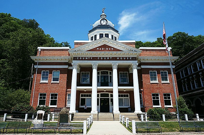 Madison County Courthouse in Marshall, North Carolina.