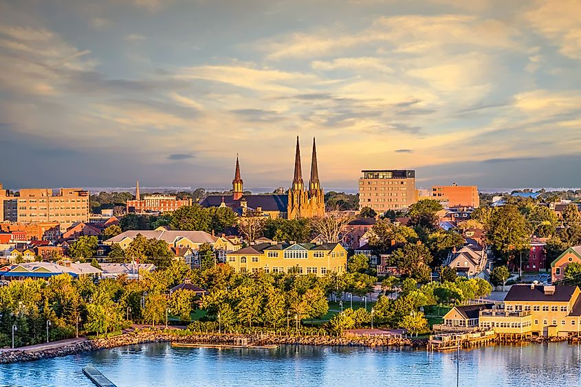 Charlottetown, the largest city in Prince Edward Island.