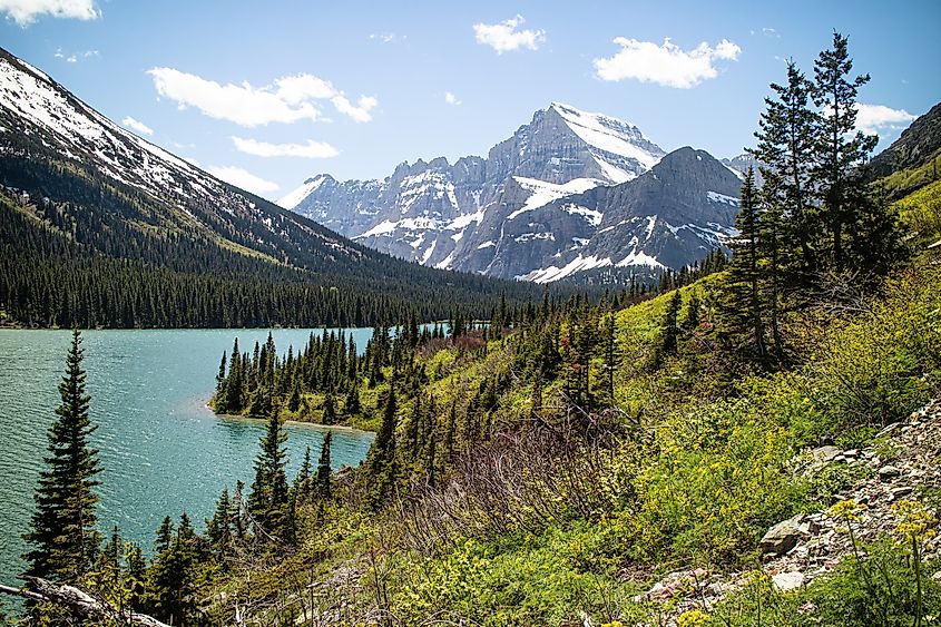 Mountains in Glacier National Park, Montana.