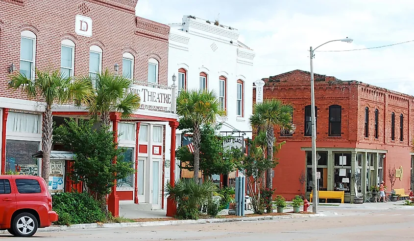 Downtown Apalachicola, Florida.