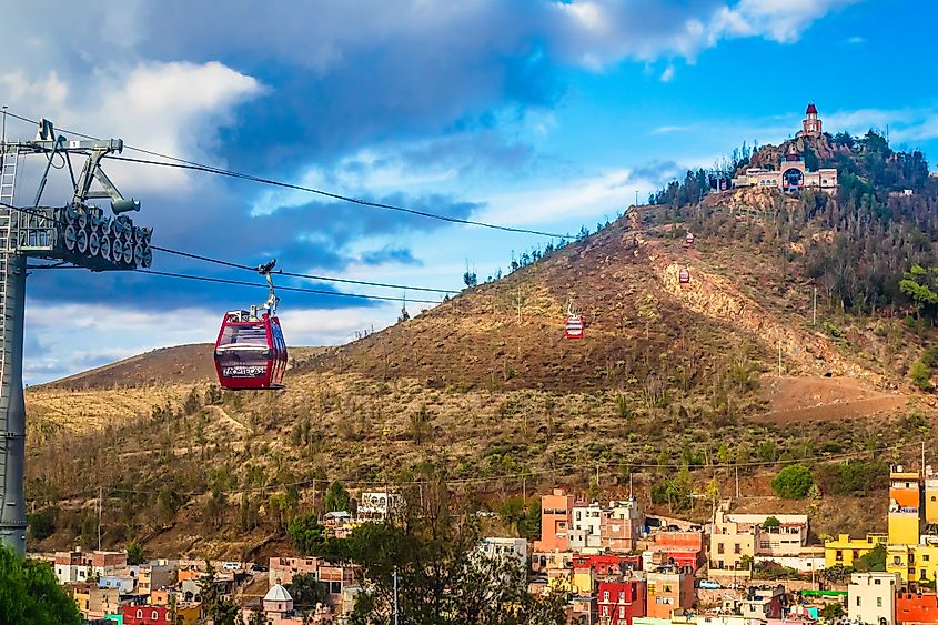 The cable car in Zacatecas, Mexico.
