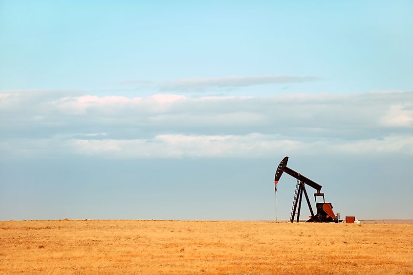 An oil derrick in Nebraska.
