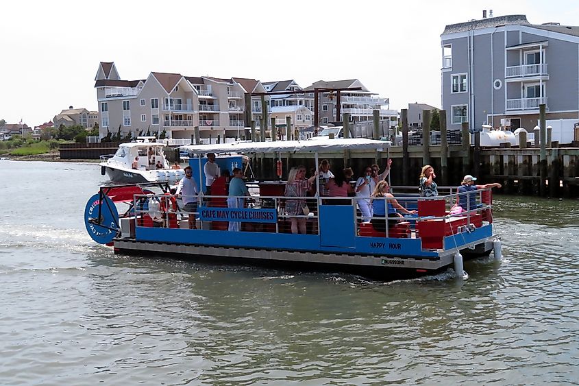 A recreational boat in Cape May, New Jersey.