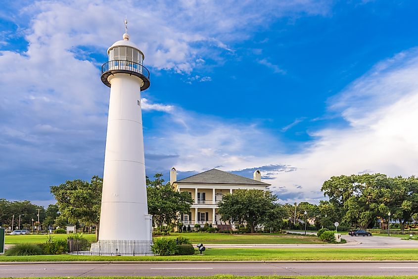 Biloxi Lighthouse and visitor center in Biloxi, Mississippi