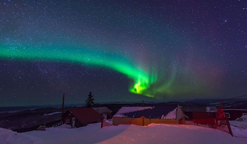 Aurora borealis over Fairbanks, Alaska