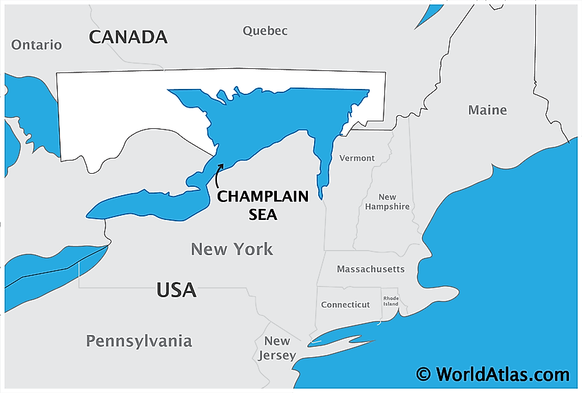 Champlain Sea map