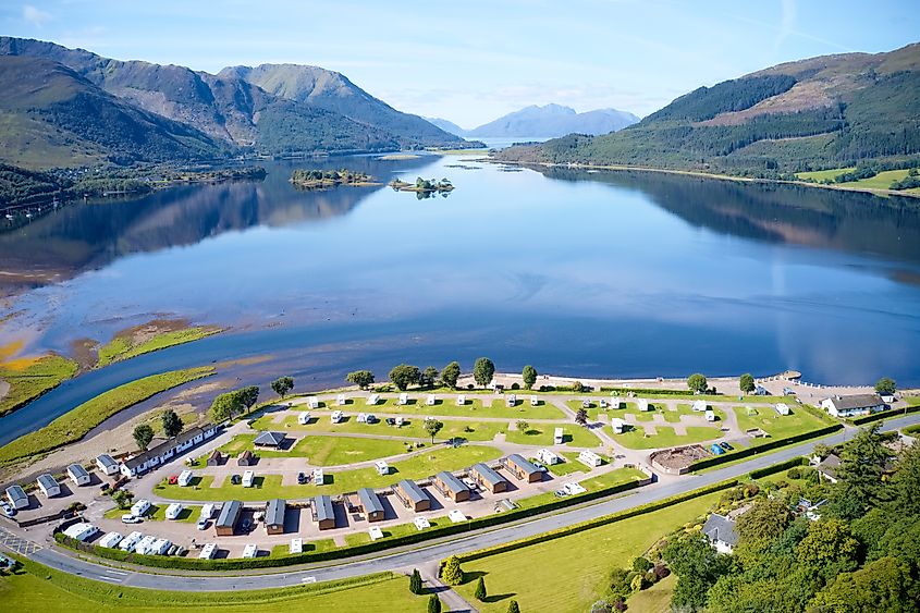 Caravan camping park site in Glencoe, Scotland. Editorial credit: richardjohnson / Shutterstock.com