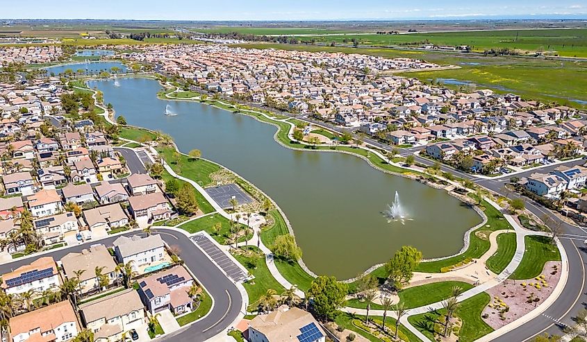 Overlooking The Lakes community in Discovery Bay, California.