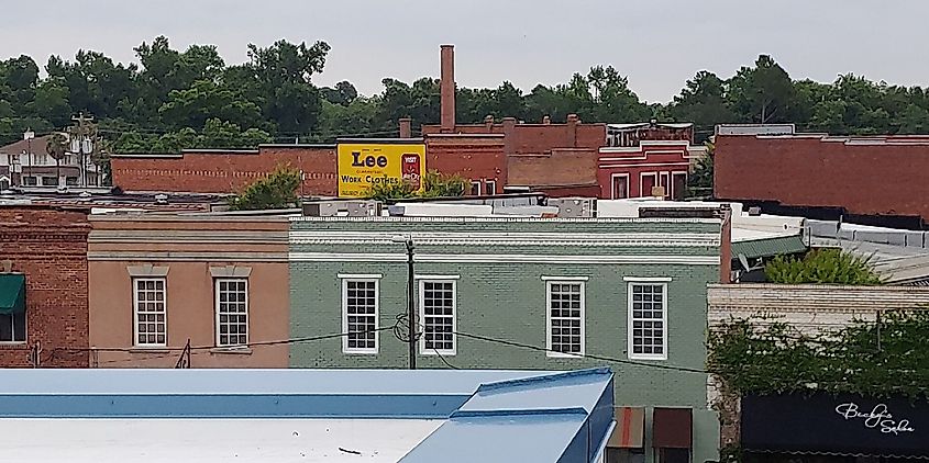 Looking out over the Lake City Downtown Historic District, South Carolina