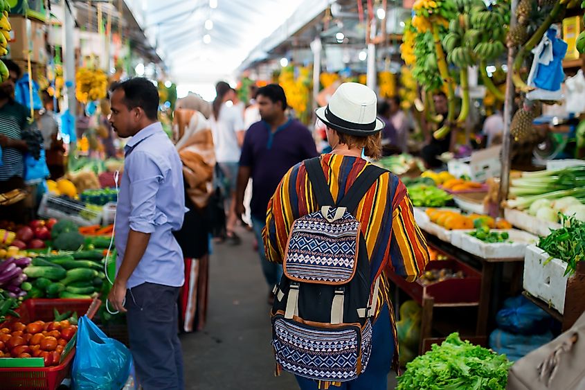 Fresh fruits and vegetables market in Male, Maldives. Image Credit Ivan Kurmyshov via Shutterstock.