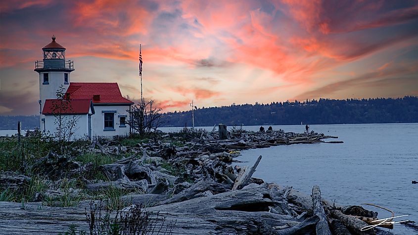 Lighthouse on Vashon Island, Washington State.