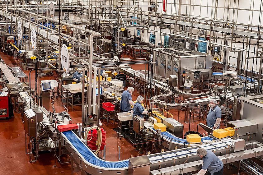 Inside the Tillamook Creamery in Oregon.