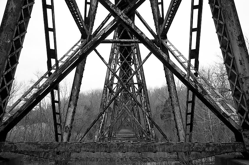 Pope Lick Trestle Bridge in Kentucky.