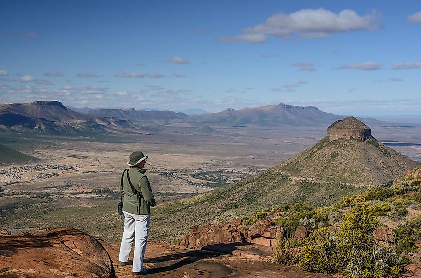 The spectacular view from the top in the Camdeboo National park, South Africa