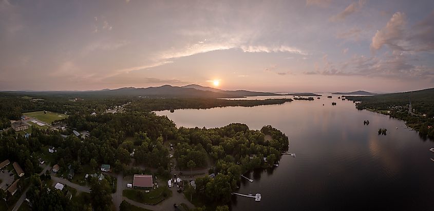 Moosehead Lake at Sunset.