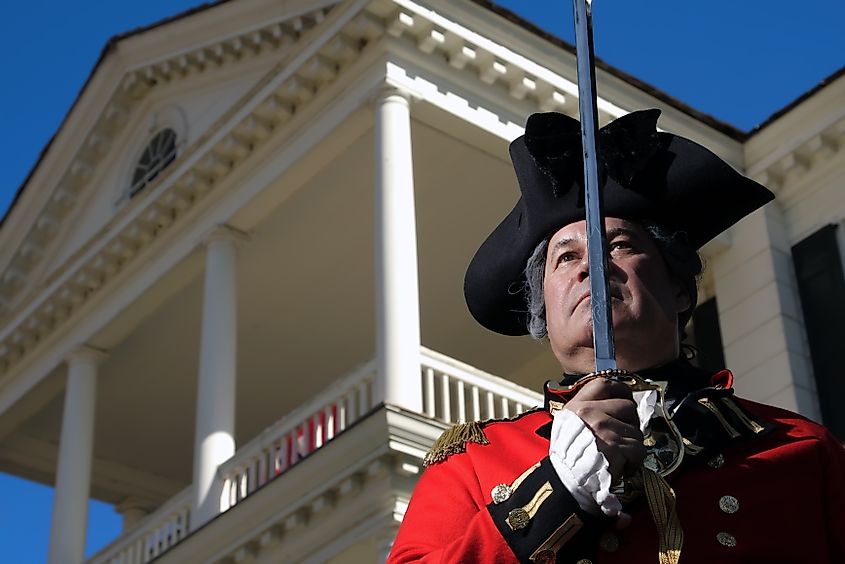 Revolutionary War reenactment in Camden, South Carolina.