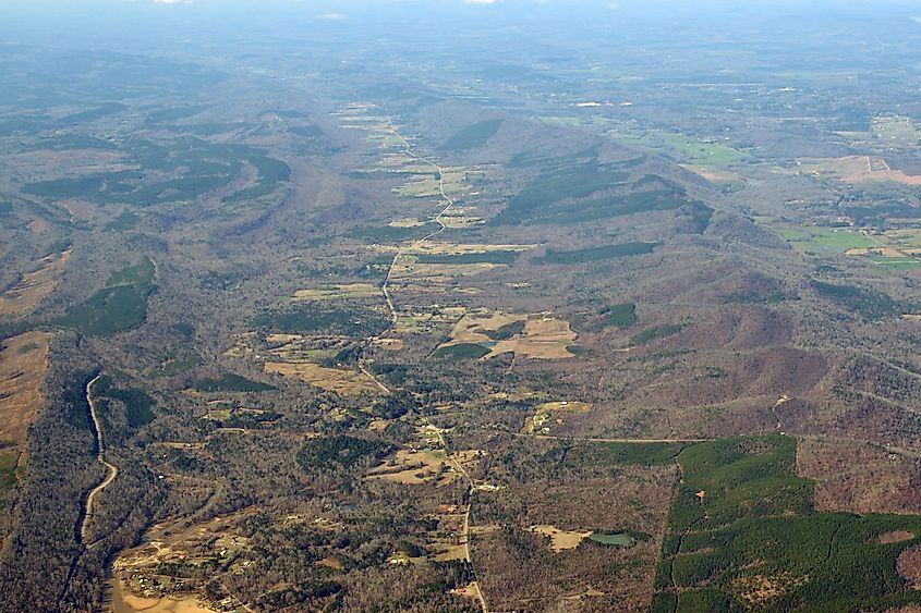 Aerial view of Rainbow City, Alabama.