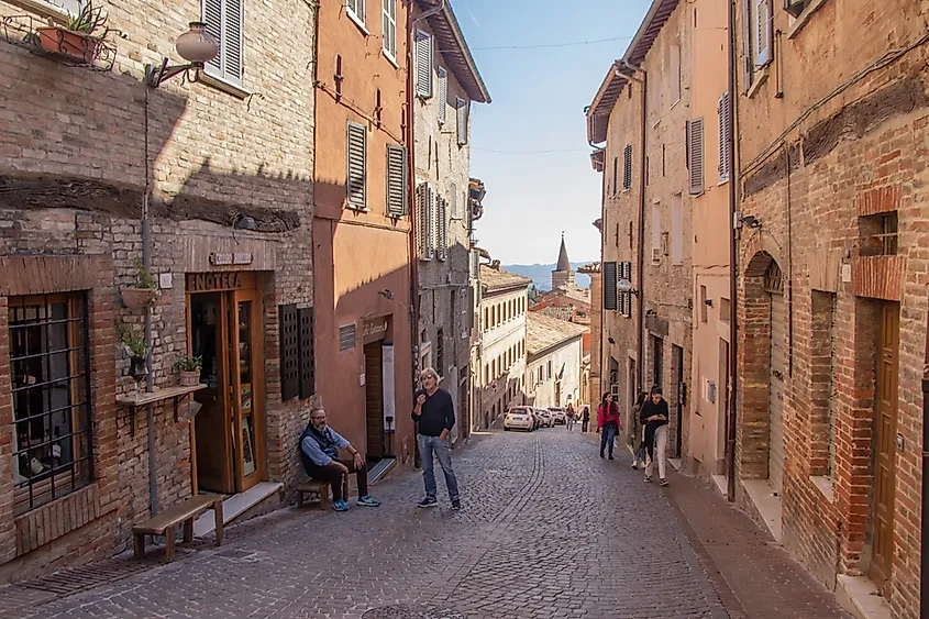 Street in Urbino, Italy.
