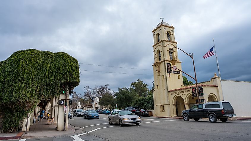 Historical post office building in Ojai, California