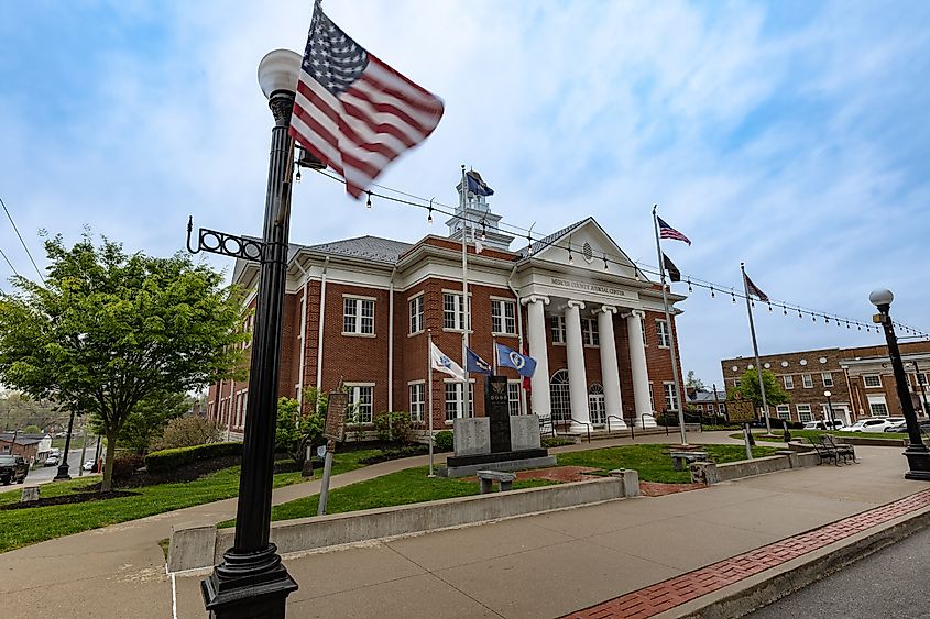 Government building in downtown Harrodsburg, Kentucky.