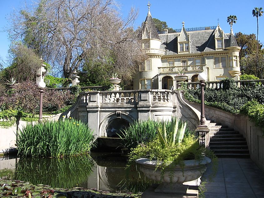 The unbelievably ornate Kimberly Crest House & Gardens in Redlands, California.