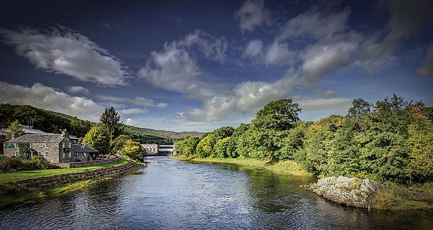 View from bridge Pitlochry, Scotland