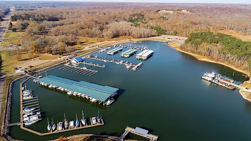 Paris Landing Marina on Kentucky Lake in Tennessee.