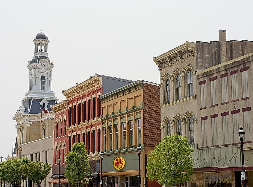 Buildings in downtown Greenville, Ohio. Image credit Peter Blottman Photography via iStock.com