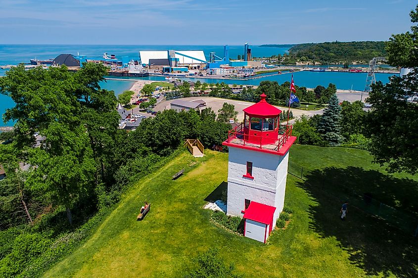 Goderich Lighthouse in Goderich Ontario, Canada