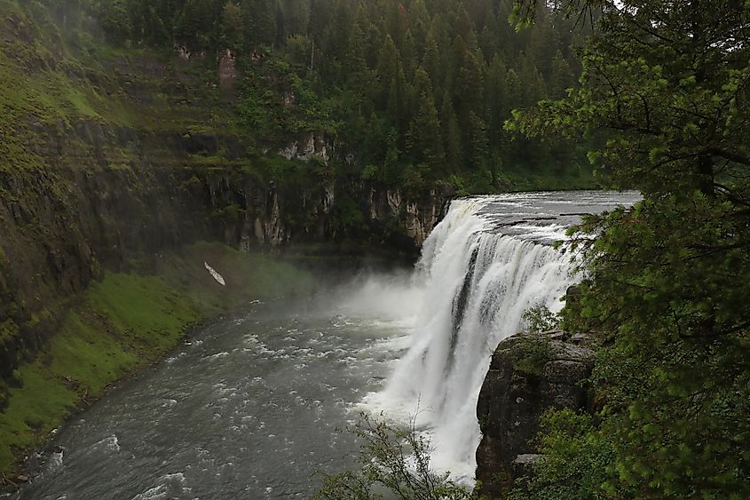 Mesa Falls along Henry's Fork River in Idaho