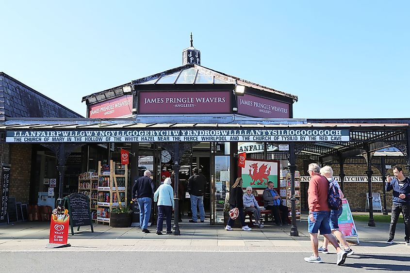 A shop at the train station in Llanfairpwllgwyngyll, Wales.