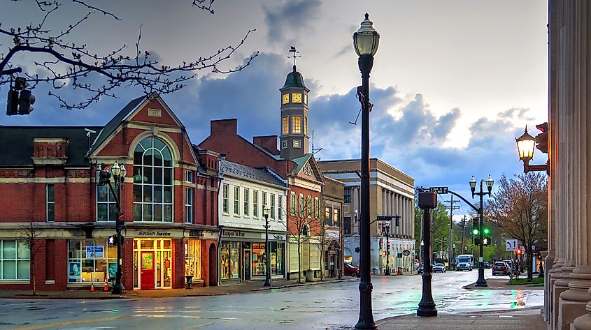 The charming town of Chagrin Falls, Ohio